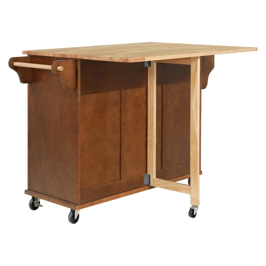 商品Simplie Fun|Cambridge Natural Wood Top Kitchen Island,价格¥3967,第3张图片详细描述