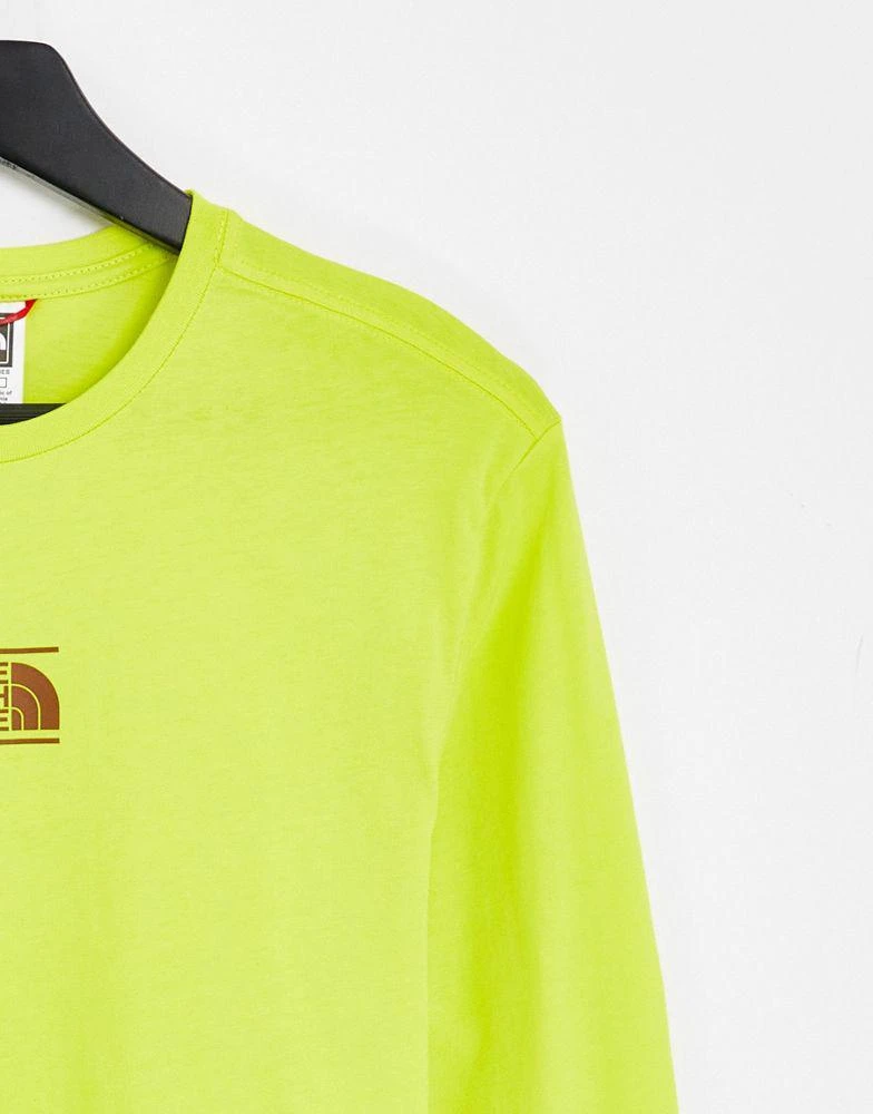 商品The North Face|The North Face Center Dome long sleeve t-shirt in lime Exclusive at ASOS,价格¥375,第3张图片详细描述