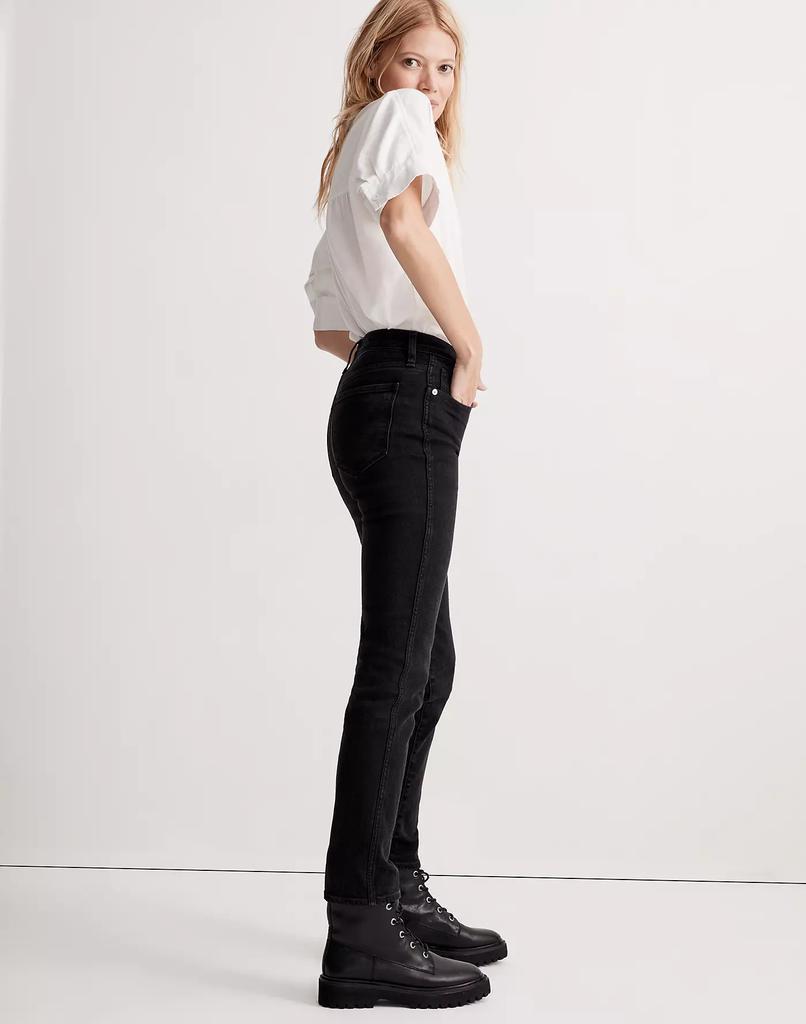 商品Madewell|Petite Mid-Rise Stovepipe Jeans in Lunar Wash: Instacozy Edition,价格¥1033,第4张图片详细描述