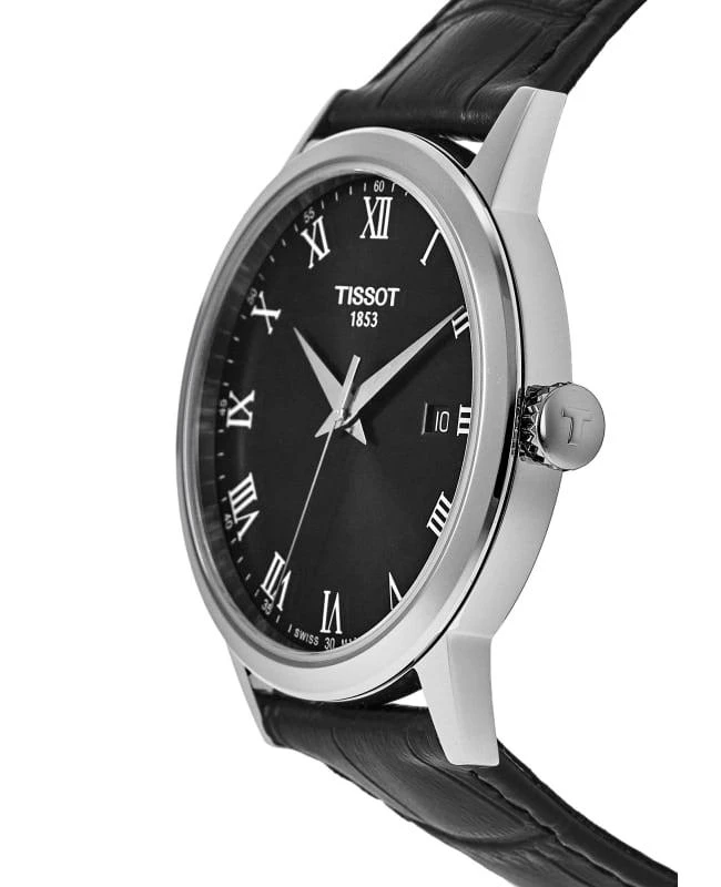 商品Tissot|Tissot Classic Dream Black Dial Leather Strap Men's Watch T129.410.16.053.00,价格¥2029,第3张图片详细描述