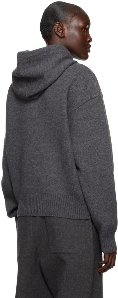 商品AMI|Gray Ami de Cœur Hoodie,价格¥2566,第5张图片详细描述