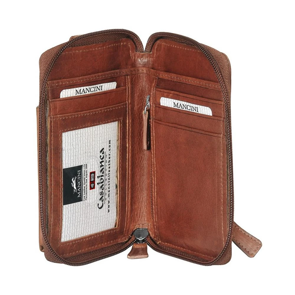 商品Mancini Leather Goods|Casablanca Collection RFID Secure Cell Phone Wallet,价格¥551,第3张图片详细描述