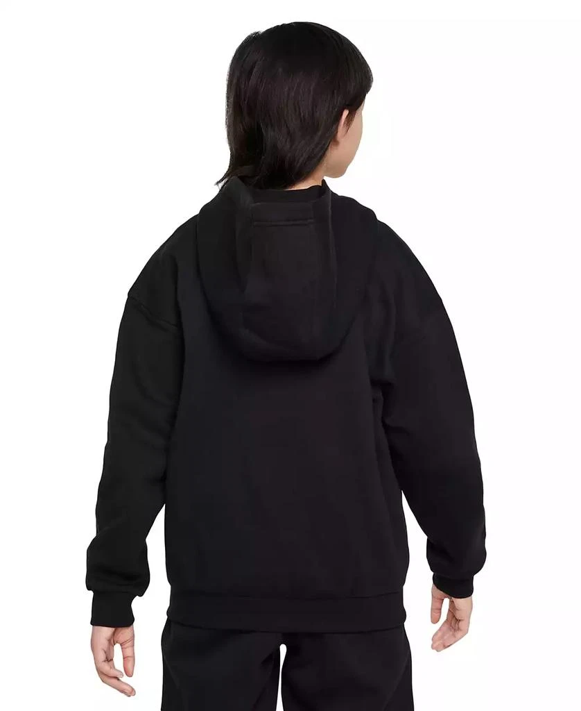 商品NIKE|Sportswear Girls' Club Fleece Oversized Full-Zip Hoodie,价格¥314,第2张图片详细描述