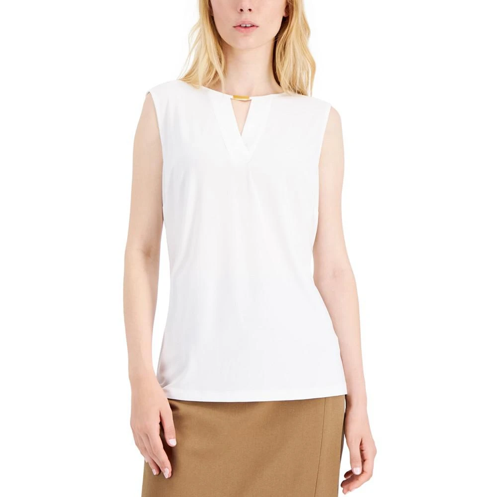 商品Tahari|Women's Bar-Neck Knit Top,价格¥110,第1张图片