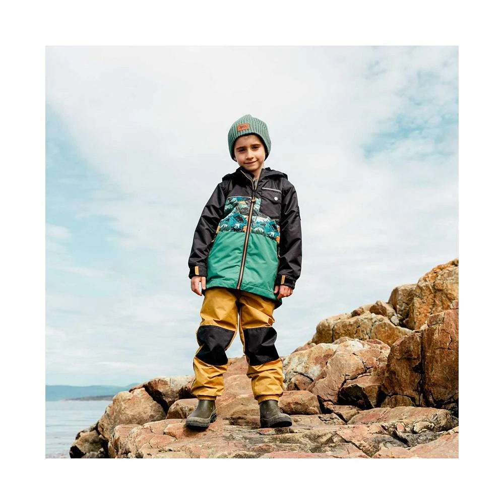 商品Deux par Deux|Boy Color blocked Printed 3 In 1 Spring Rain Set Black Forest, Green & Golden Beige - Toddler|Child,价格¥462,第3张图片详细描述