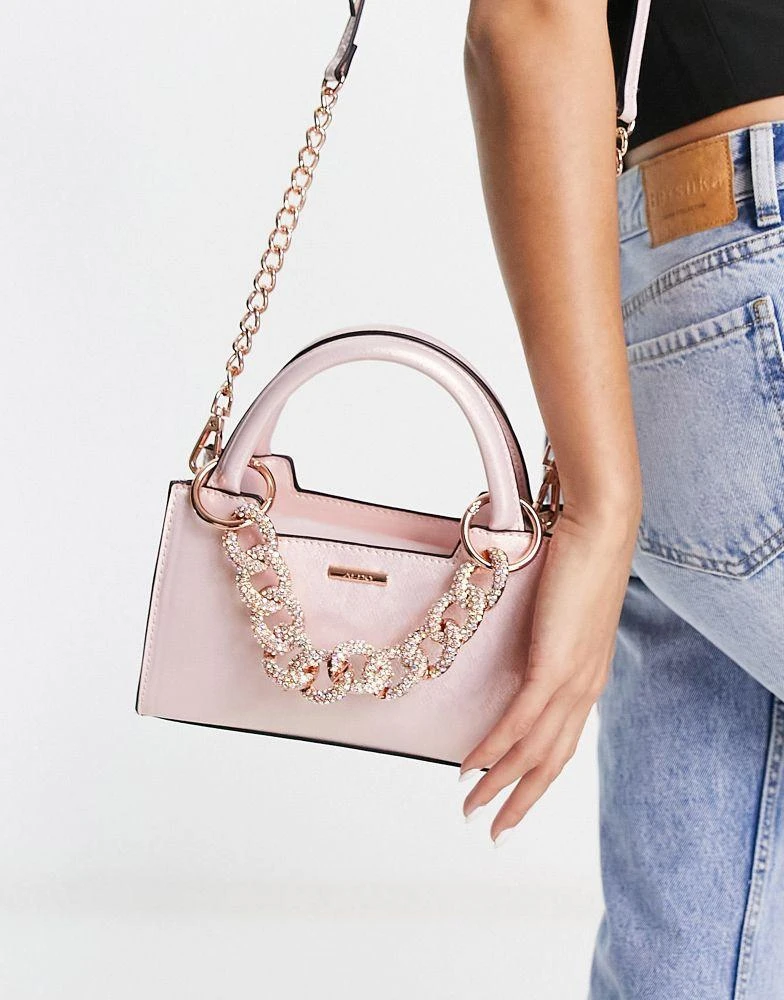 商品ALDO|ALDO Joii grab bag with diamante embellishment in rose gold,价格¥640,第4张图片详细描述