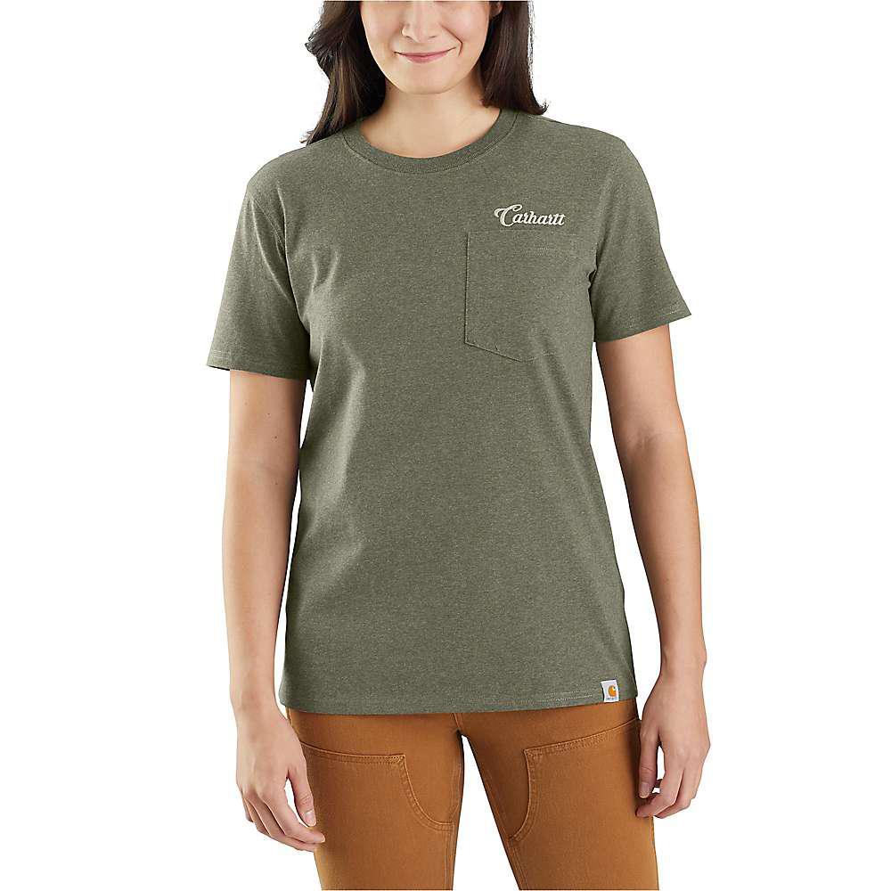 商品Carhartt|Carhartt Women's Loose Fit Heavyweight SS Pocket Script Graphic T-Shirt,价格¥96,第6张图片详细描述