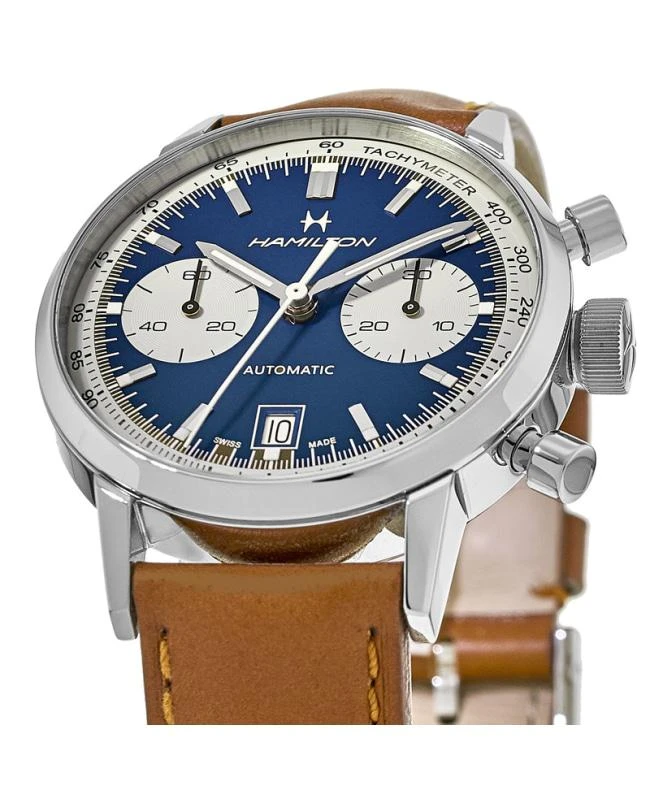 商品Hamilton|Hamilton Intra-Matic Chronograph Automatic Blue Dial Men's Watch H38416541,价格¥12928,第2张图片详细描述