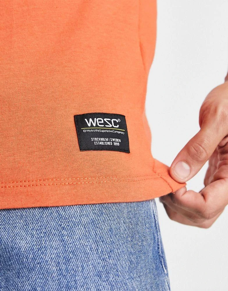 商品WeSC|WESC printed t-shirt in orange,价格¥94,第4张图片详细描述