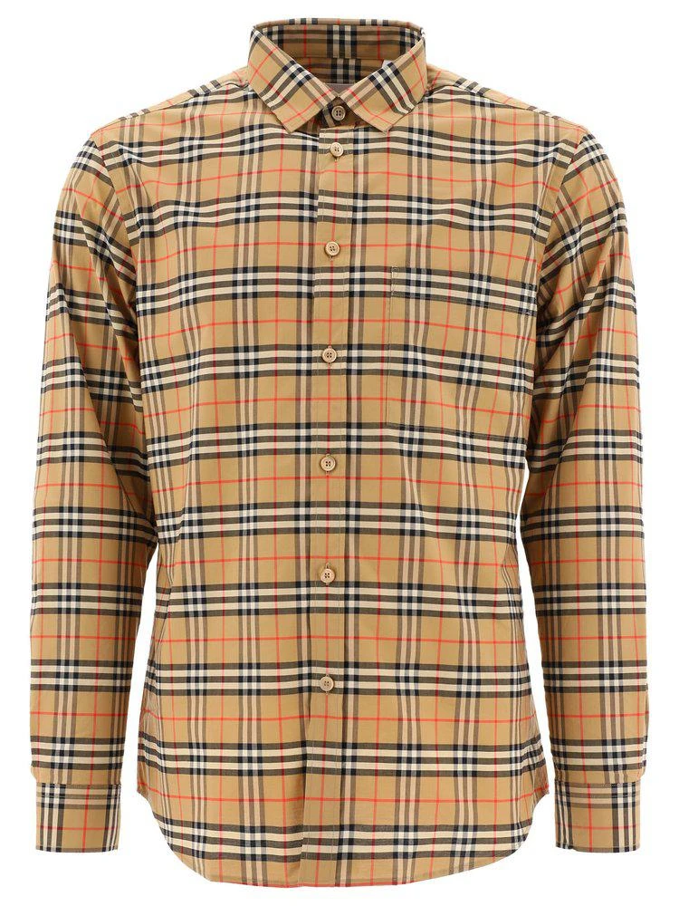 商品Burberry|Burberry Checked Long-Sleeve Shirt,价格¥2649,第1张图片