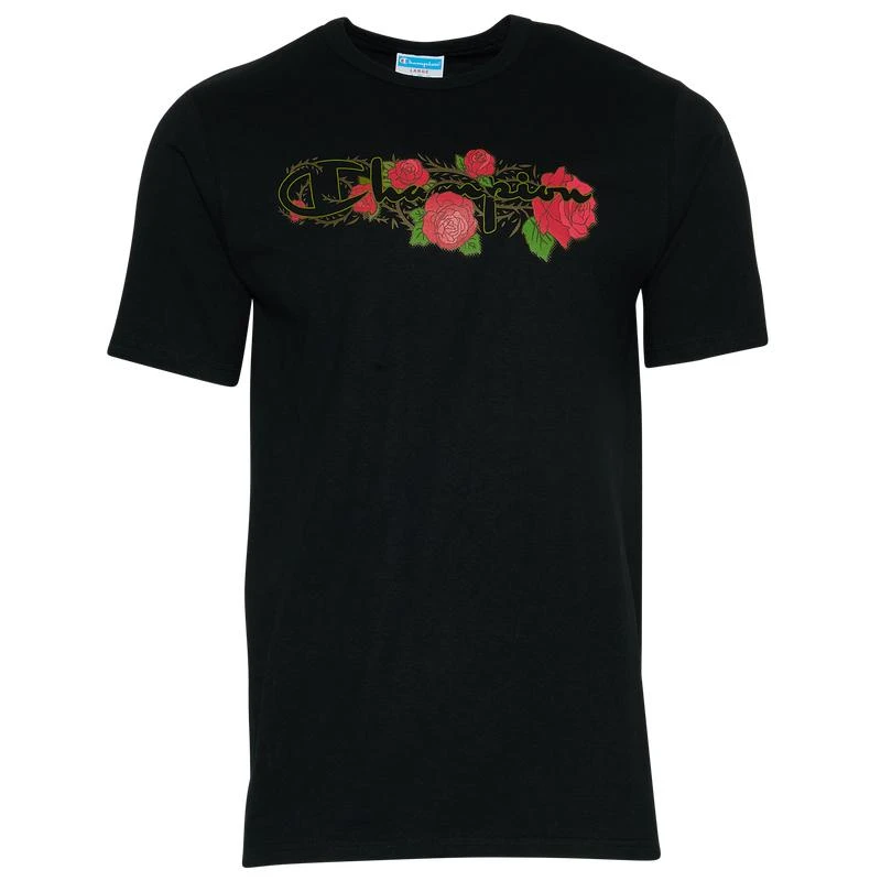 商品CHAMPION|Champion Thorn Rose Script T-Shirt - Men's,价格¥105,第1张图片