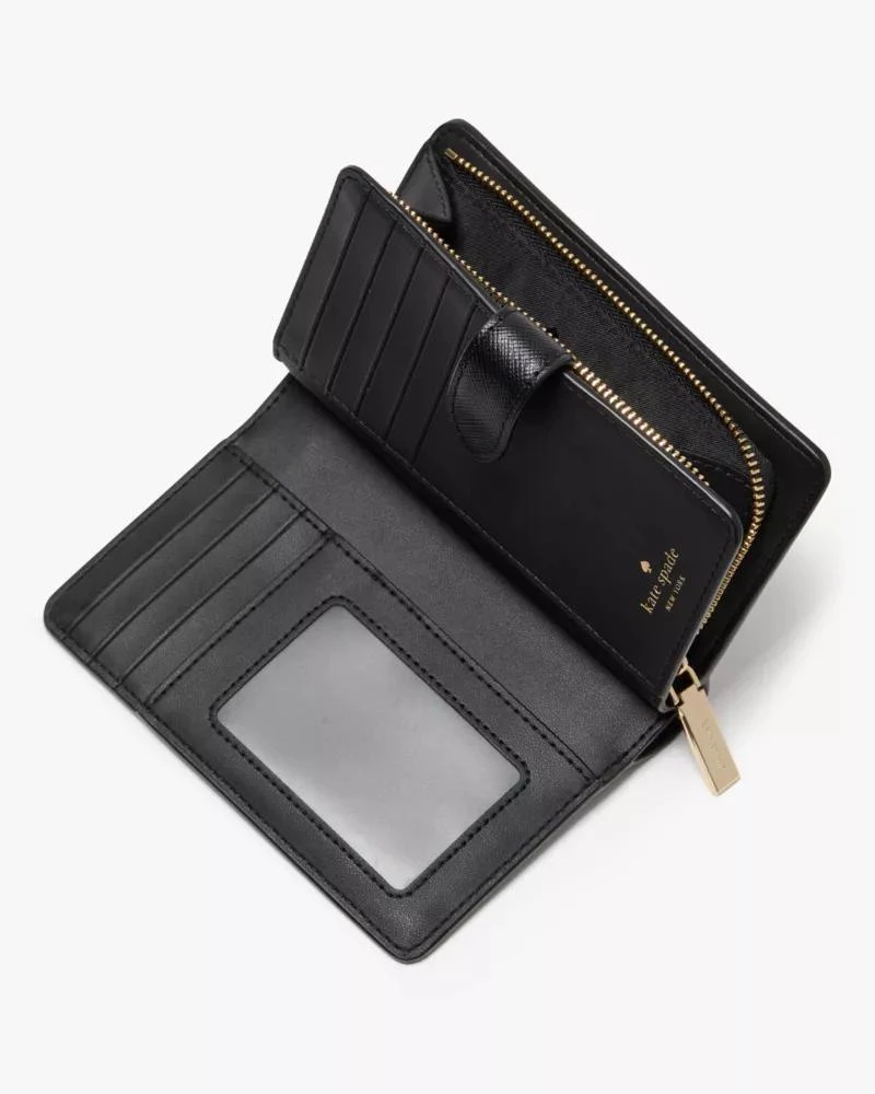 商品Kate Spade|Madison Floral Applique Medium Bifold Wallet,价格¥476,第2张图片详细描述