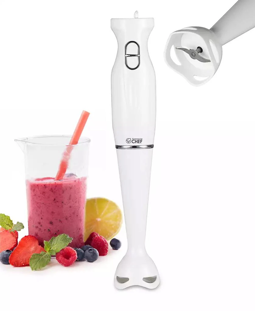 商品Commercial Chef|Immersion Blender, Hand Blender with Stainless Steel Blades, Immersion Blender with Quiet Motor, Electric Mini Blender for Delicious Food,价格¥162,第1张图片