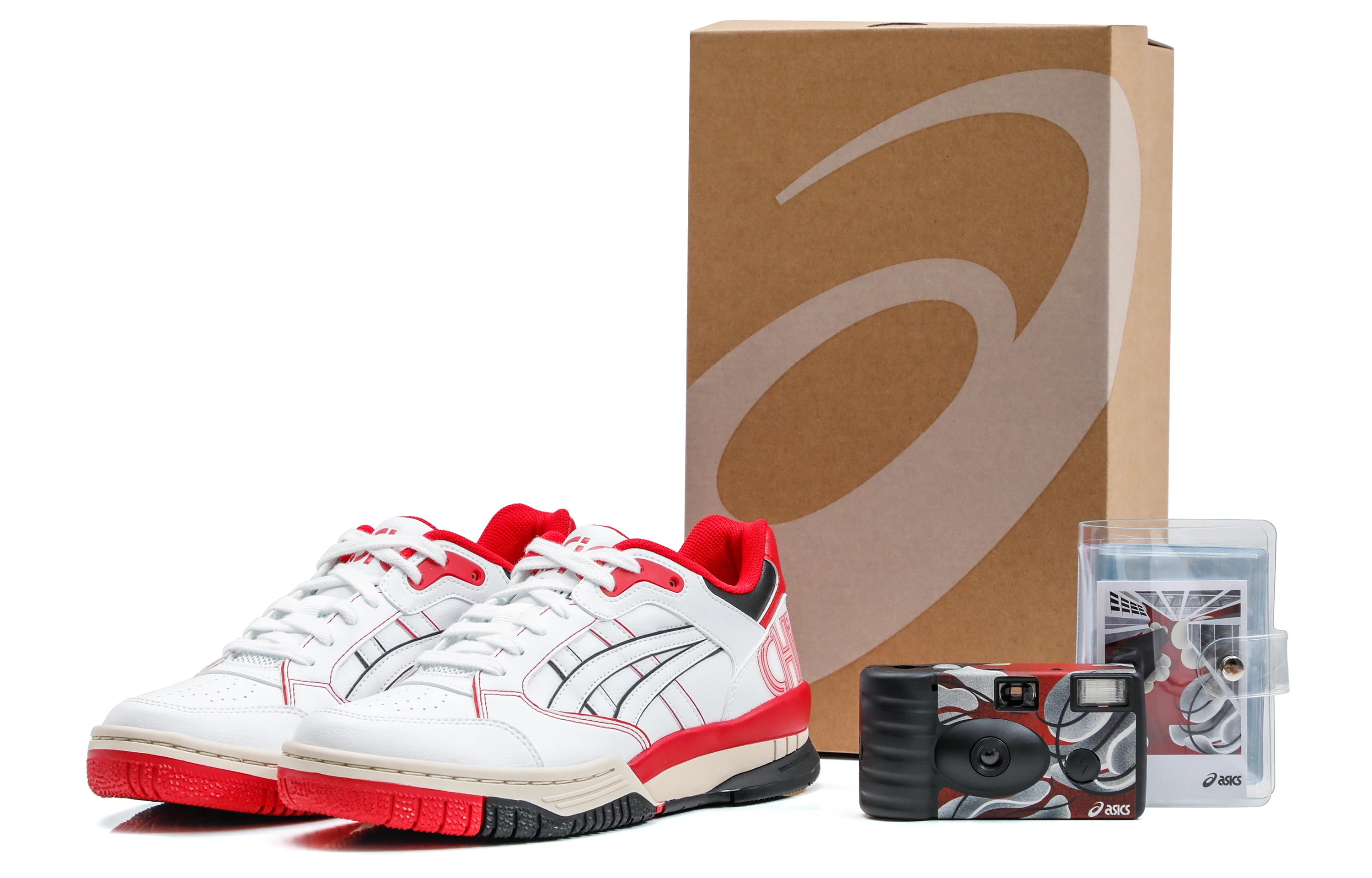 商品[国内直发] Asics|Gel-Spotlyte LOW 芝加哥 得物专属礼盒 防滑耐磨轻便 低帮 复古篮球鞋 男女同款 白红,价格¥1328,第1张图片