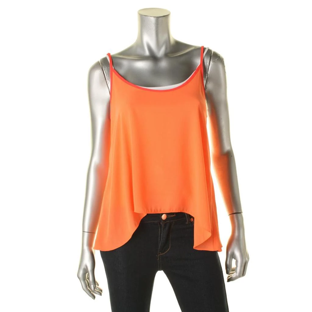 商品AQUA|Aqua Womens Chiffon Contrast Trim Camisole Top,价格¥64,第2张图片详细描述