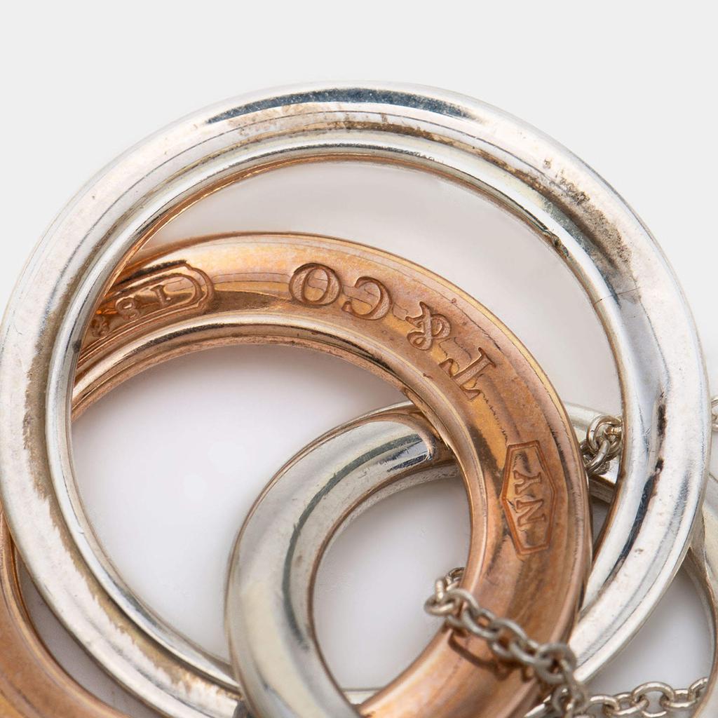 Tiffany & Co. Sterling Silver Rubedo Interlocking Circles Pendant Necklace商品第4张图片规格展示