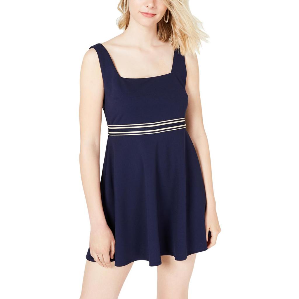 Teeze Me Womens Juniors Sleeveless Striped Mini Dress商品第1张图片规格展示