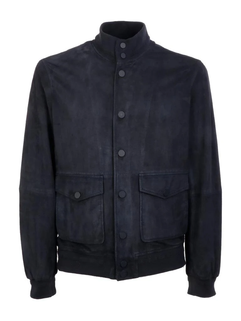 商品THE JACK LEATHERS|The Jack Leathers Mens Blue Cotton Outerwear Jacket,价格¥4253,第1张图片