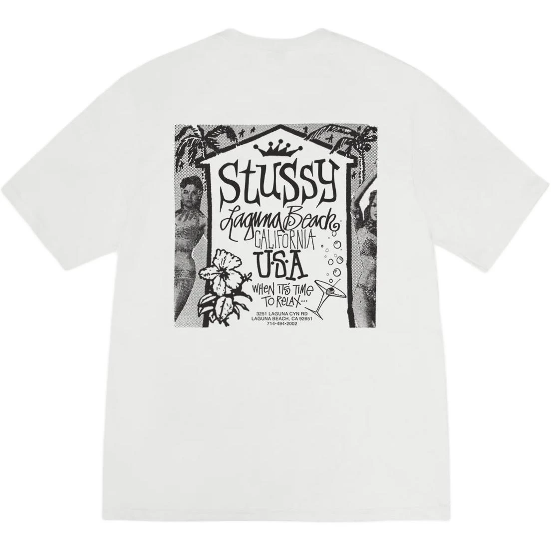 商品[国内直发] STUSSY|SS25 海边别墅印花图案圆领短袖美式复古T恤 男女同款,价格¥531,第8张图片详细描述