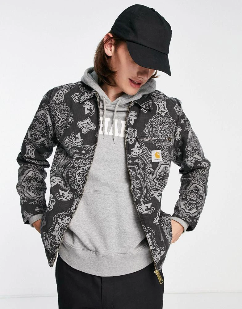 商品Carhartt WIP|Carhartt WIP Detroit paisley jacket in black,价格¥890,第1张图片