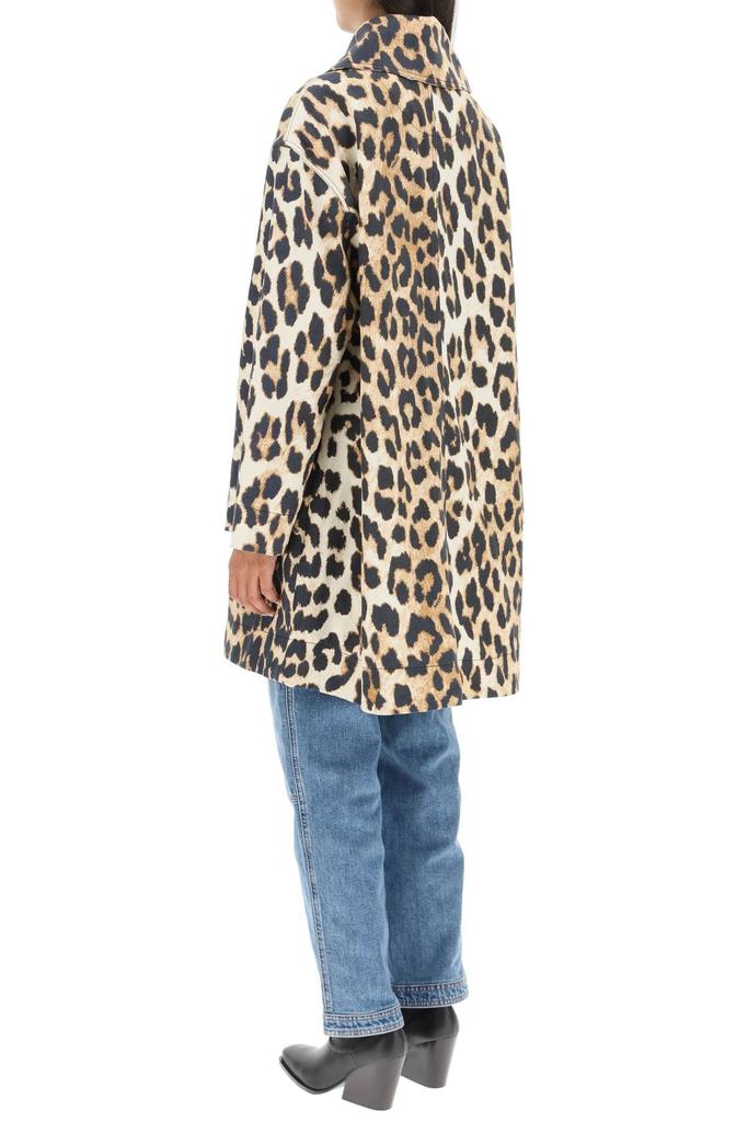 OVERSIZED JACKET IN LEOPARD PRINT CANVAS商品第4张图片规格展示