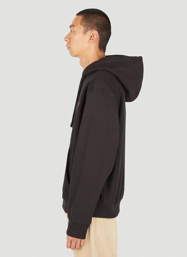 American Script Hooded Sweatshirt in Black商品第3张图片规格展示