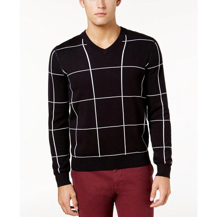 商品Tommy Hilfiger|Men's Watson Windowpane Sweater, Created for Macy's,价格¥201,第1张图片