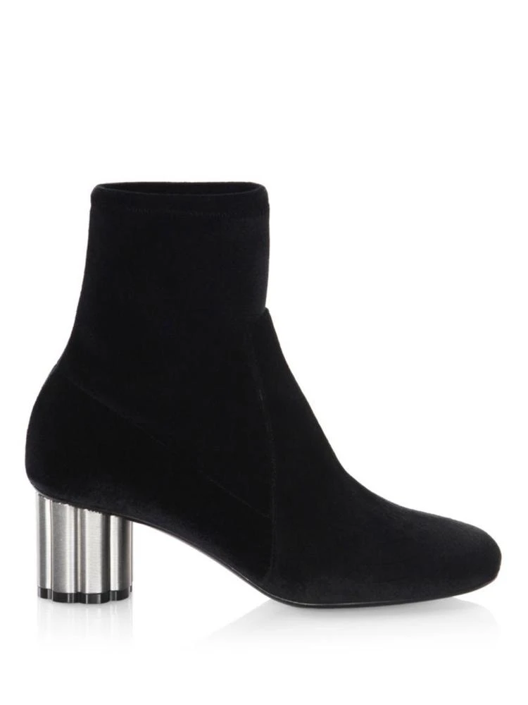 商品Salvatore Ferragamo|Tilt Velvet Booties,价格¥2681,第5张图片详细描述