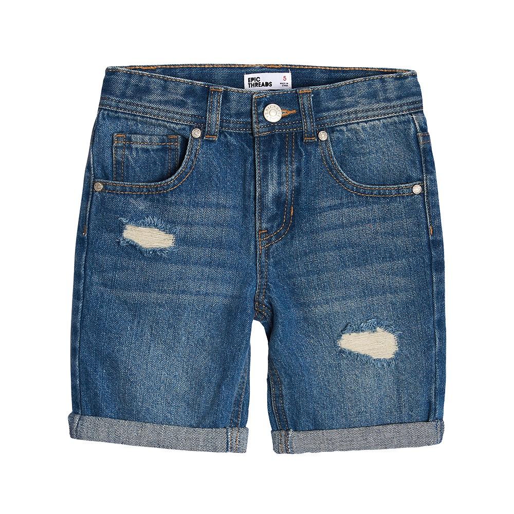 Little Boys Zip Fly Denim Shorts商品第1张图片规格展示