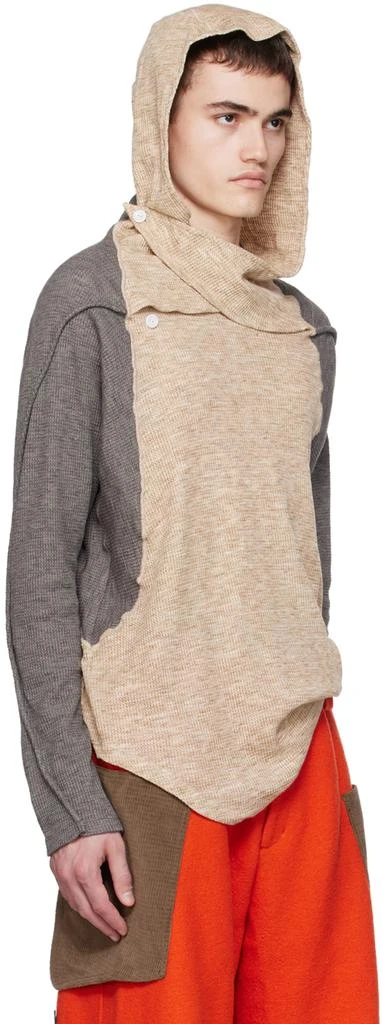 商品Kiko Kostadinov|Beige & Gray Solon Hoodie,价格¥2184,第2张图片详细描述