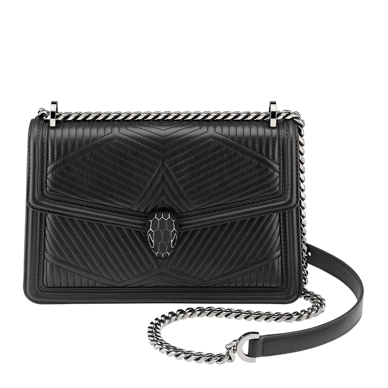 商品[国内直发] BVLGARI|BVLGARI 黑色女士单肩包 287371,价格¥18272,第1张图片