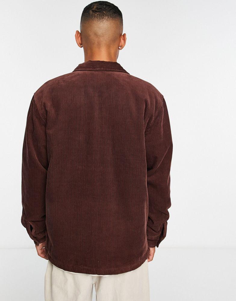 商品Carhartt WIP|Carhartt WIP  whitsome corduroy shacket in brown,价格¥1399,第4张图片详细描述