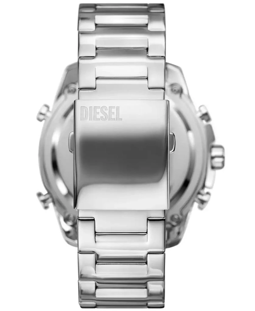 商品Diesel|Men's Mega Chief Digital Silver-Tone Stainless Steel Watch 51mm,价格¥2244,第2张图片详细描述