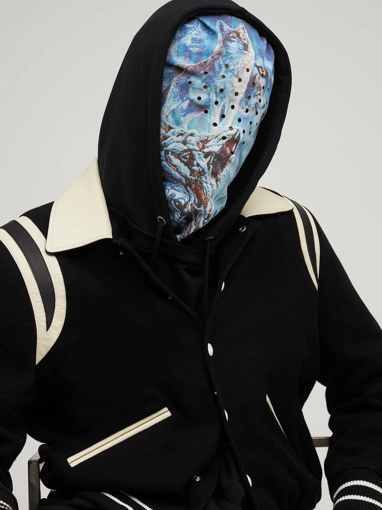 商品BLACK BRAND LOS ANGELES|Wolf Mountain Print Hooded Face Mask,价格¥154,第1张图片详细描述