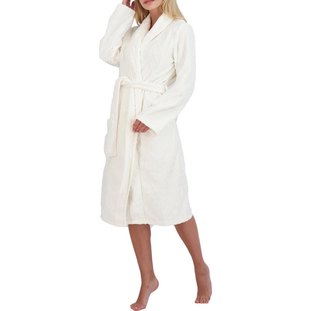 商品P.J. Salvage|PJ Salvage Women's Cable Knit Mid-Length Belted Plush Robe,价格¥122,第4张图片详细描述