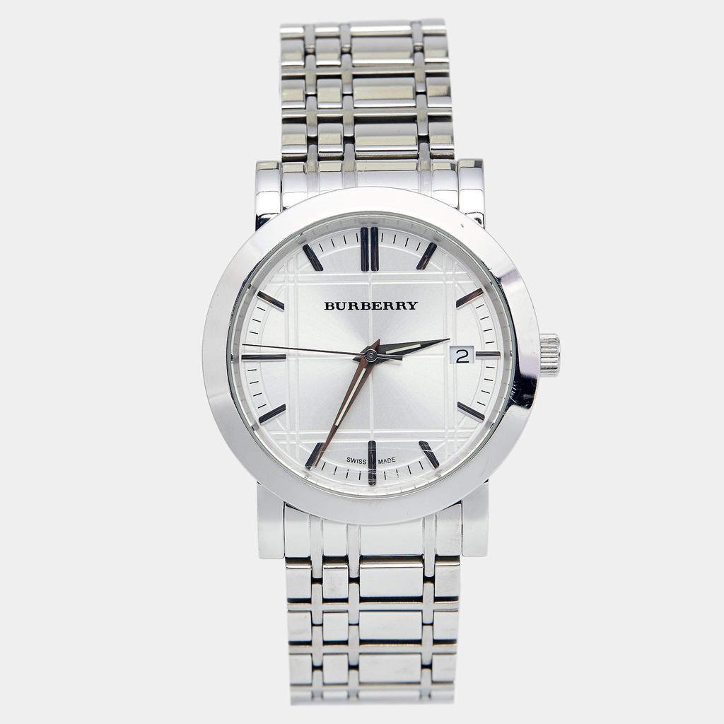 商品[二手商品] Burberry|Burberry Silver Stainless Steel Heritage BU1350 Men's Wristwatch 38 mm,价格¥2287,第1张图片