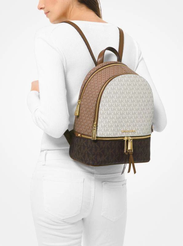商品Michael Kors|Rhea Medium Color-Block Logo Backpack,价格¥977,第4张图片详细描述