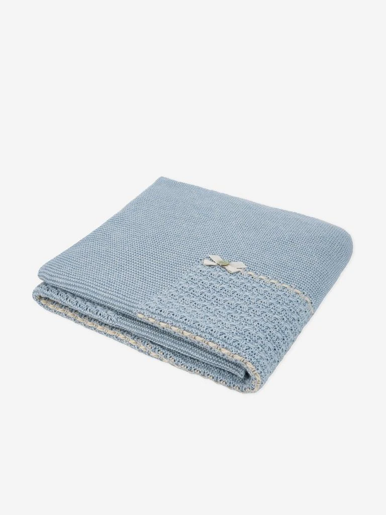 商品Paz Rodriguez|Baby Boys Cotton and Cashmere Blanket in Blue,价格¥376,第1张图片