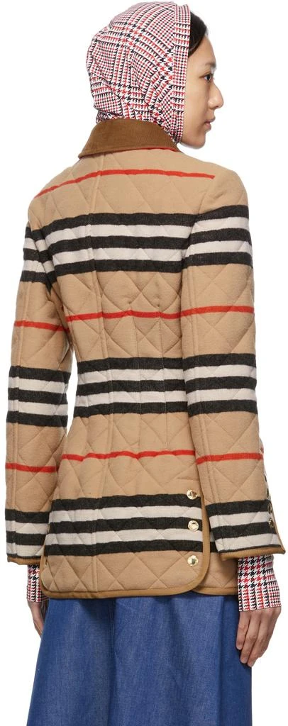 商品Burberry|Beige Wool Quilted Upton Jacket,价格¥13029,第3张图片详细描述