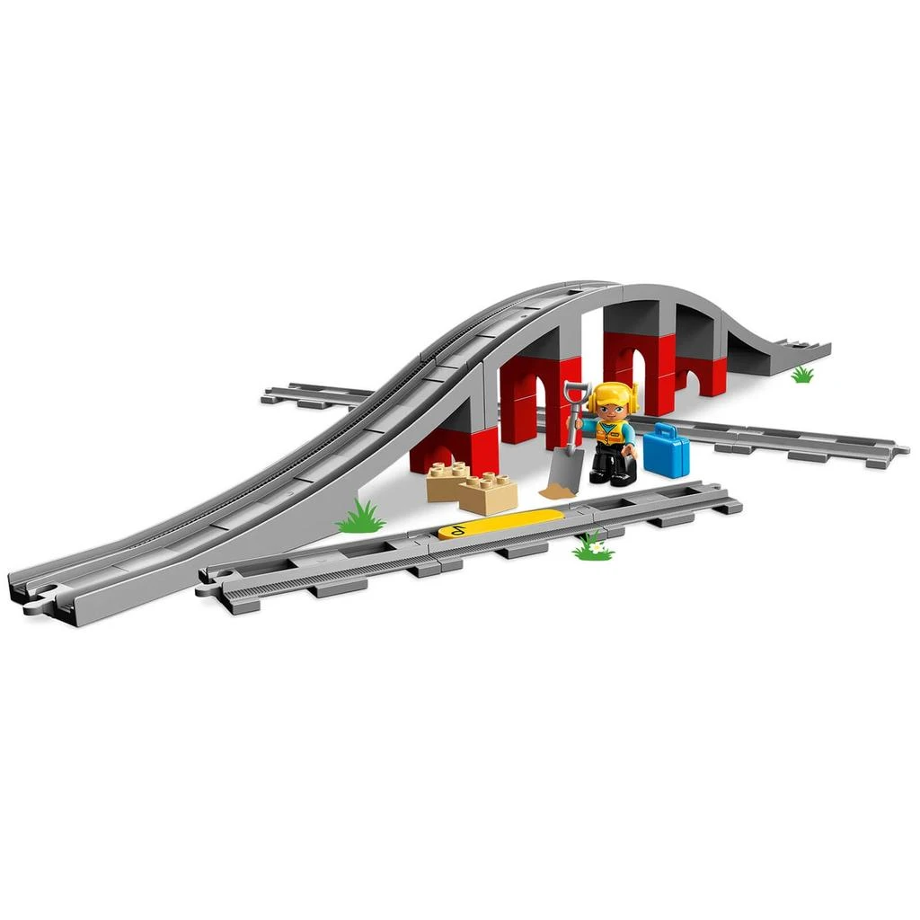 商品LEGO|LEGO DUPLO Town: Train Bridge and Tracks Building Set (10872),价格¥211,第3张图片详细描述