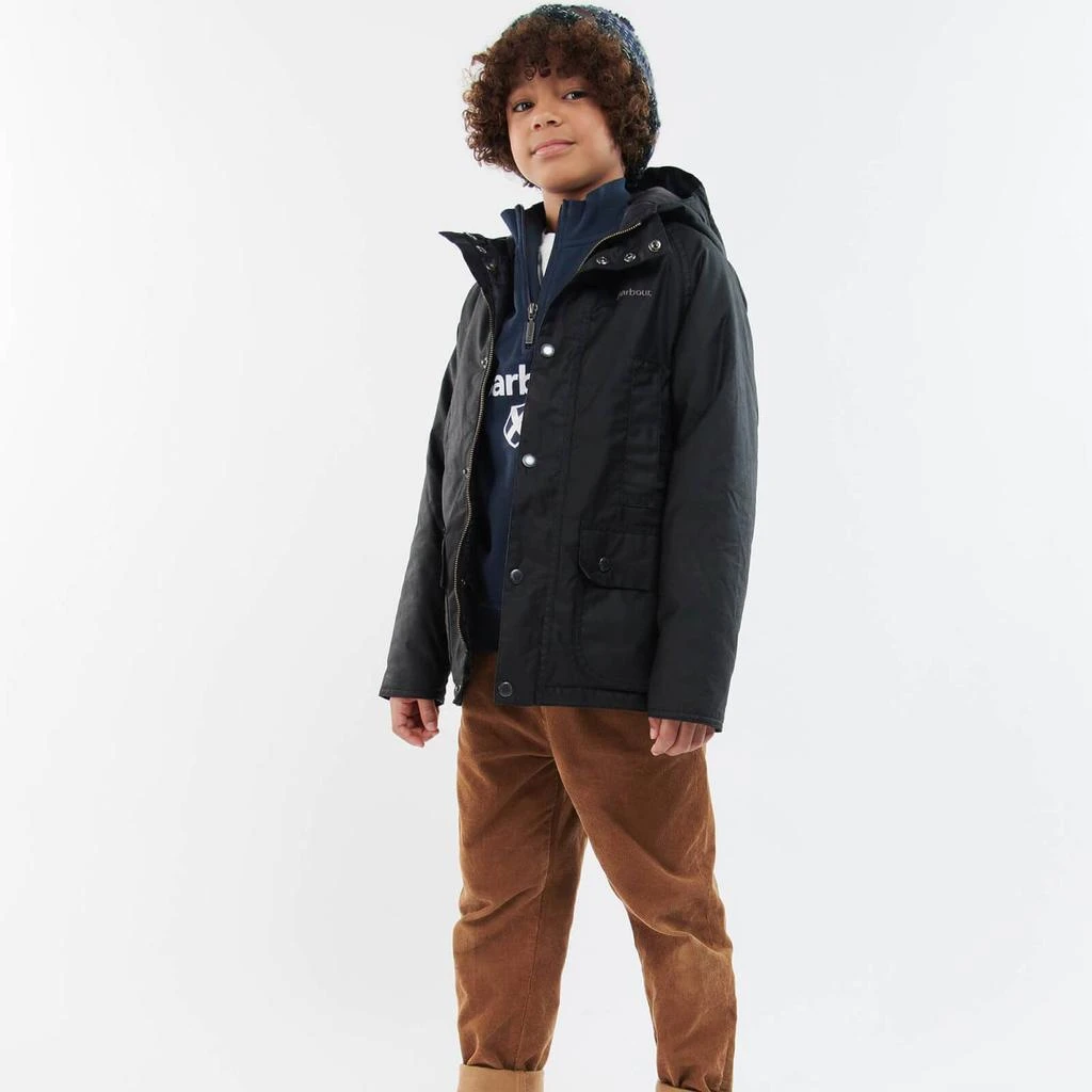 商品Barbour|Barbour Kids’ Beaufort Waxed Cotton-Blend Hooded Jacket,价格¥351,第4张图片详细描述