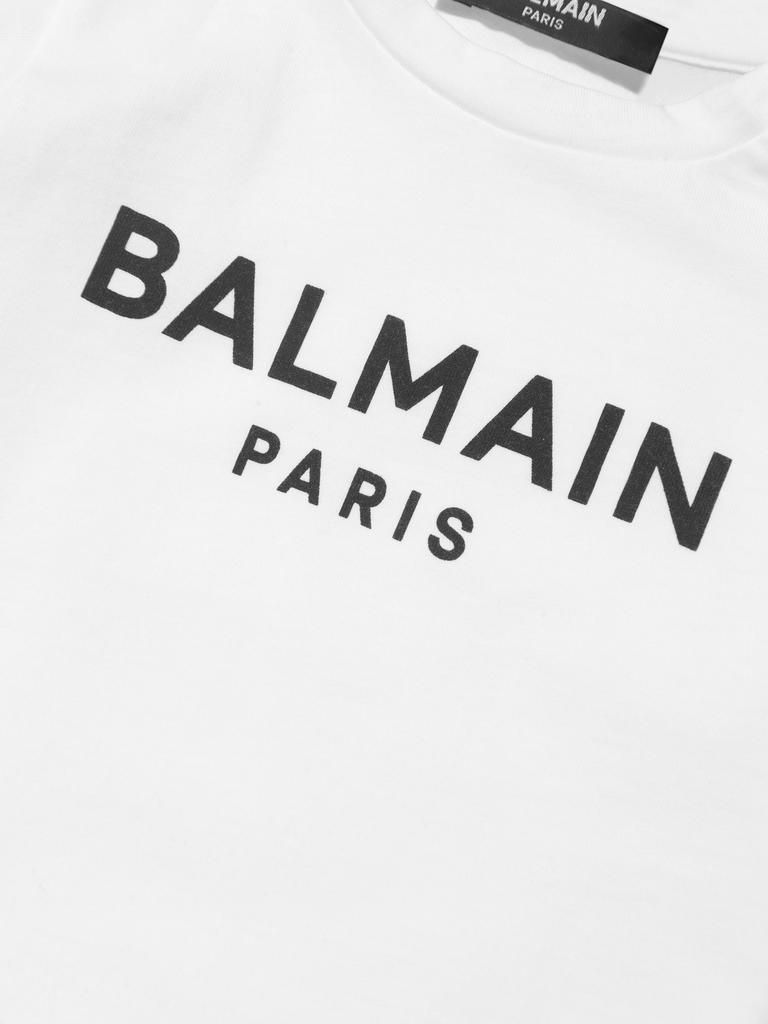 Balmain White Baby Long Sleeve Logo T-Shirt商品第3张图片规格展示
