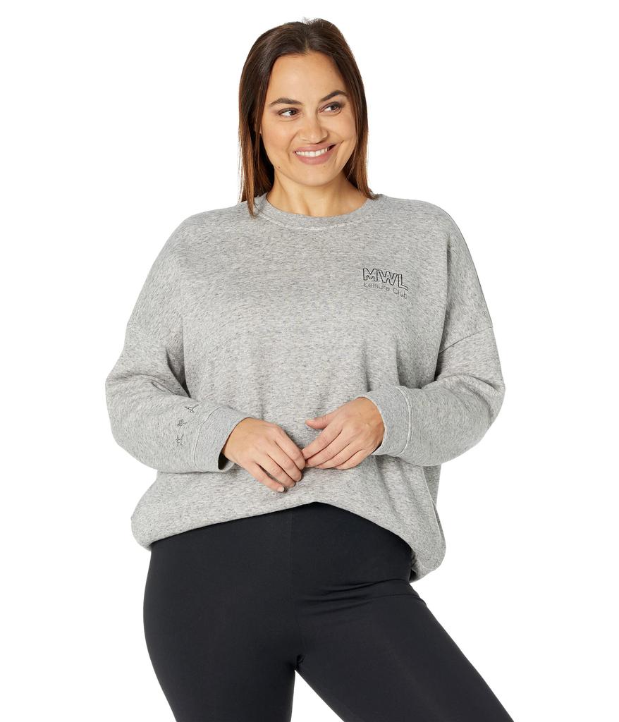 Plus Size MWL Foundational Fleece Classic Crew Neck Graphic Sweatshirt商品第1张图片规格展示