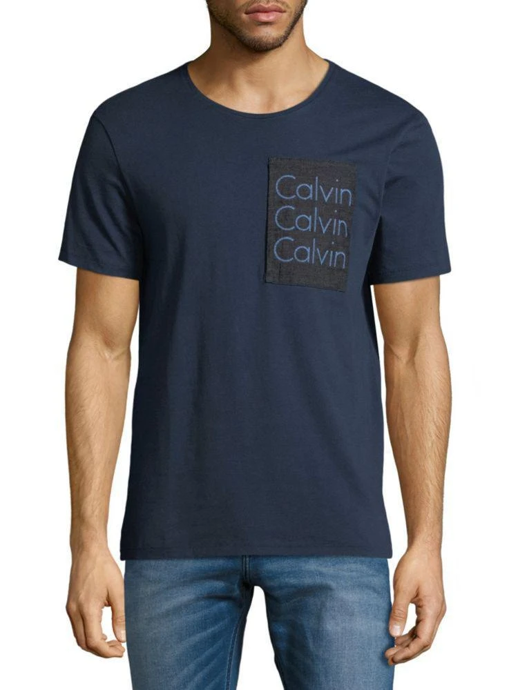 商品Calvin Klein|Short-Sleeve Patch 牛仔短袖,价格¥118,第1张图片