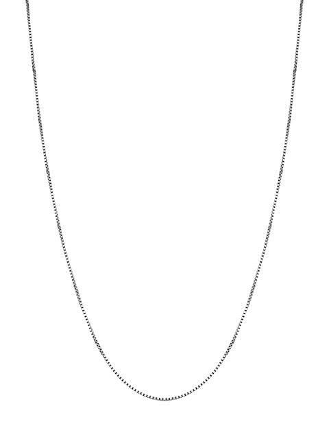 商品Oradina|14K White Solid Gold Bodega Box Chain,价格¥1476,第1张图片