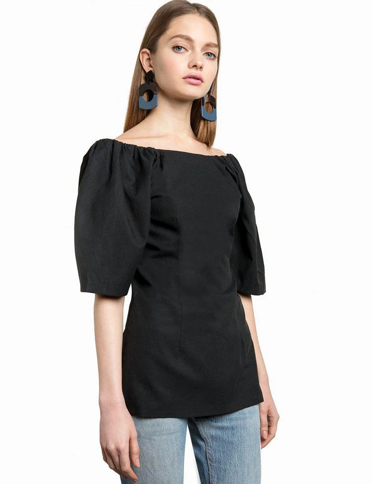 商品Pixie Market|Black Balloon Sleeve Long Top,价格¥447,第1张图片