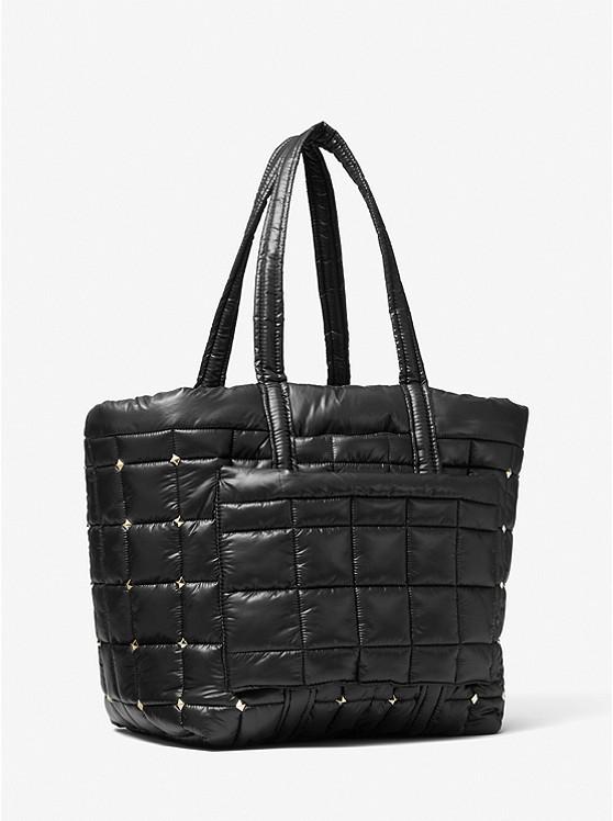 Stirling Extra-Large Studded Quilted Recycled Polyester Tote Bag商品第3张图片规格展示