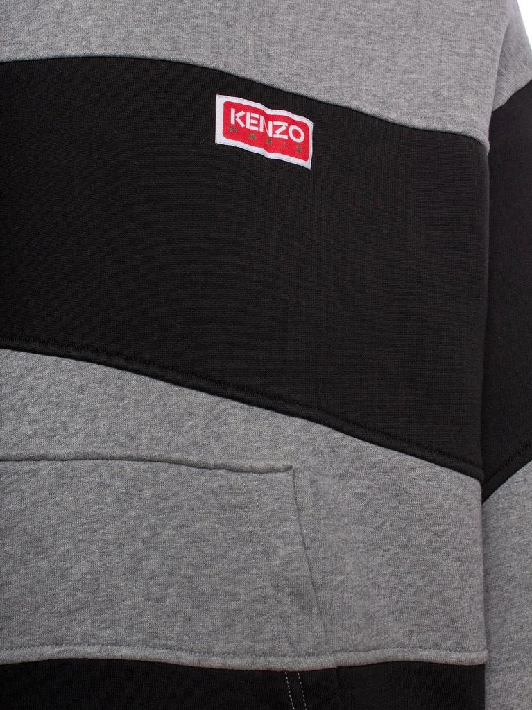 商品Kenzo|Kenzo Logo-Patch Panelled Hoodie,价格¥2523,第2张图片详细描述