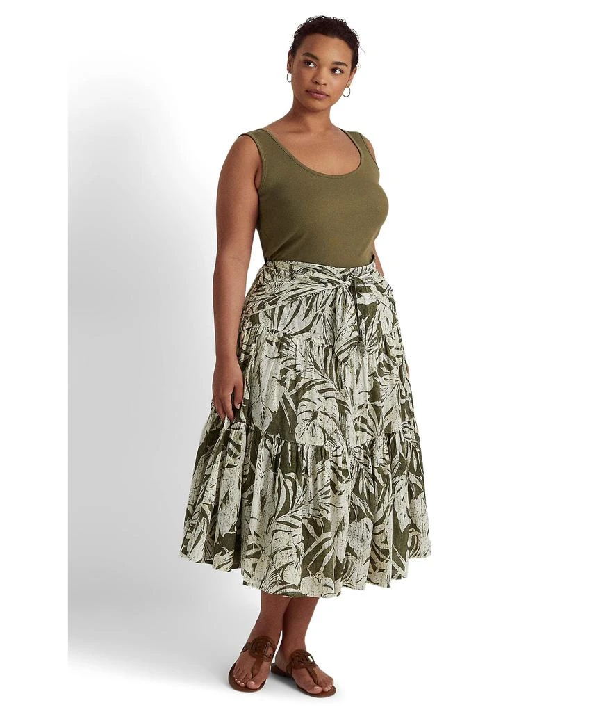 商品Ralph Lauren|Plus Size Stretch Cotton Tank Top,价格¥293,第4张图片详细描述