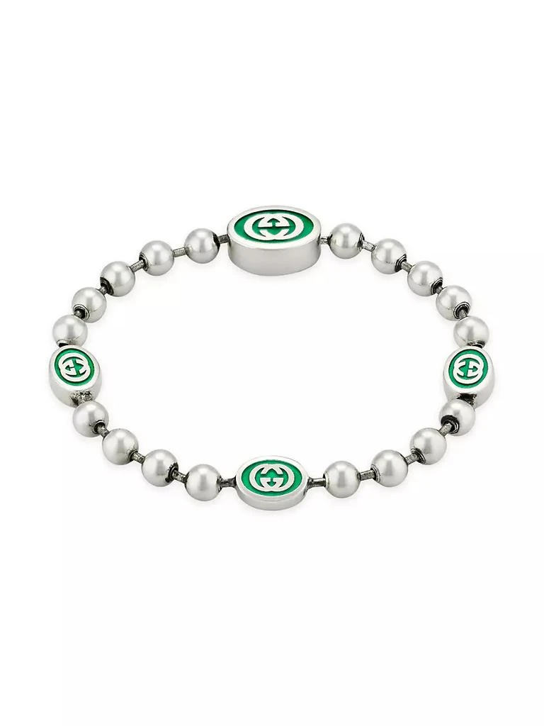 商品Gucci|Sterling Silver Interlocking Logo Bracelet,价格¥3609,第1张图片